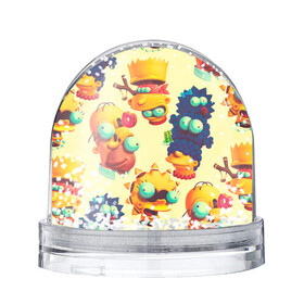 Игрушка Снежный шар с принтом Crazy Simpsons в Курске, Пластик | Изображение внутри шара печатается на глянцевой фотобумаге с двух сторон | bart | gomer | liza | simpsons | the simpson | барт | гомер | лиза | мардж | мульт | мультфильм | симпсоны