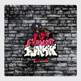Магнитный плакат 3Х3 с принтом Friday Night Funkin A.G.O.T.I. в Курске, Полимерный материал с магнитным слоем | 9 деталей размером 9*9 см | agoti | character | fnf | аготи | буквы | игра | красный | логотип | микрофон | персонаж friday night funkin | рисовка | розовый | фрайдей