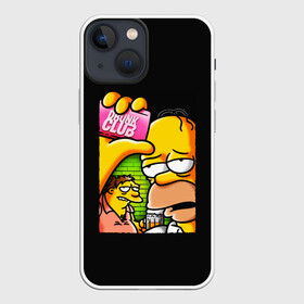 Чехол для iPhone 13 mini с принтом Drunk club в Курске,  |  | fight club | gomer | simpsons | the simpson | бойцовский клуб | гомер | мульт | мультфильм | симпсоны
