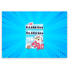 Поздравительная открытка с принтом HEY HEY HEY птички Карасуно Haikyuu!! в Курске, 100% бумага | плотность бумаги 280 г/м2, матовая, на обратной стороне линовка и место для марки
 | Тематика изображения на принте: anime | haikyu | haikyuu | karasuno | manga | аниме | асахи азумане | волейбол | волейбольный клуб | вороны | карасуно | коши сугавара | манга | рюноске танака | старшая школа | тобио кагеяма | хаику | хаикую | шоё хината