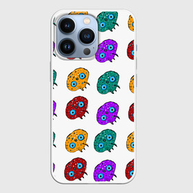 Чехол для iPhone 13 Pro с принтом Нашествие инопланетян ктулху в Курске,  |  | Тематика изображения на принте: желтый | зеленый | инопланетяне | красный | ктулху | фиолетовый | щупальцы