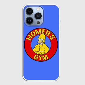 Чехол для iPhone 13 Pro с принтом Спортзал Гомера в Курске,  |  | gomer | gym | simpsons | the simpson | гомер | качалка | мульт | мультфильм | симпсоны | спортзал | спортсменам | спортсмену