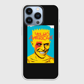 Чехол для iPhone 13 Pro с принтом Bart x Bowie в Курске,  |  | bart | simpsons | the simpson | барт | дэвид бови | дэвид боуи | мульт | мультфильм | симпсоны