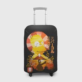 Чехол для чемодана 3D с принтом Гомер в азии в Курске, 86% полиэфир, 14% спандекс | двустороннее нанесение принта, прорези для ручек и колес | gomer | simpsons | the simpson | азия | гомер | мульт | мультфильм | симпсоны | япония