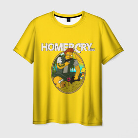 Мужская футболка 3D с принтом Homer Cry в Курске, 100% полиэфир | прямой крой, круглый вырез горловины, длина до линии бедер | far cry | farcray | gomer | homer | simpsons | the simpson | гомер | мульт | мультфильм | симпсоны | фар край