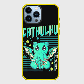 Чехол для iPhone 13 Pro Max с принтом CatHulhu в Курске,  |  | Тематика изображения на принте: ancient | azathoth | call | cat | cthulhu | dagon | good | howard | hydra | lovecraft | luck | nyarlathotep | of | phillips | the | unknown | yog sothoth | азатот | гидра | говард | дагон | древний | зов | йог сотот | кот | кошка | ктулху | лавкрафт | нев