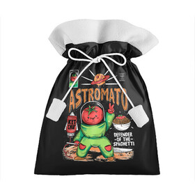 Подарочный 3D мешок с принтом Astromato в Курске, 100% полиэстер | Размер: 29*39 см | alive | astronaut | defender | food | galaxy | ketchup | monster | moon | pizza | planet | space | spaghetti | tomato | vegetable | астронавт | галактика | еда | живая | живой | защитник | кетчуп | космос | луна | монстр | овощ | пицца | планета | помидор