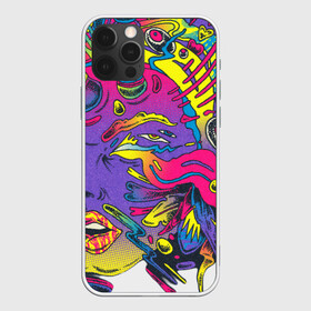 Чехол для iPhone 12 Pro Max с принтом Мысли наружу в Курске, Силикон |  | pop art | pop it | абстракция | взрыв мозга | глаза | губы | девушка | женщина | космос | поп арт | психоделика | рога | рот