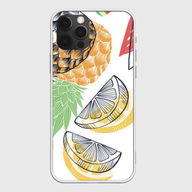 Чехол для iPhone 12 Pro Max с принтом Сочное настроение в Курске, Силикон |  | ананас | иллюстрации. | лето | лимон | настроение