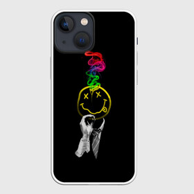 Чехол для iPhone 13 mini с принтом Нирвана смайл в Курске,  |  | alternative | kurt cobain | metall | music | nirvana | rock | альтернатива | курт кобейн | курт кобэйн | металл | музыка | нирвана | нирванна | рок