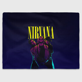 Плед 3D с принтом Nirvana Neon в Курске, 100% полиэстер | закругленные углы, все края обработаны. Ткань не мнется и не растягивается | alternative | kurt cobain | metall | music | nirvana | rock | альтернатива | курт кобейн | курт кобэйн | металл | музыка | нирвана | нирванна | рок
