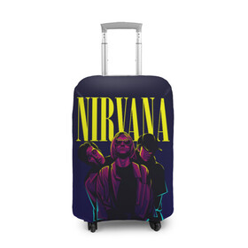 Чехол для чемодана 3D с принтом Nirvana Neon в Курске, 86% полиэфир, 14% спандекс | двустороннее нанесение принта, прорези для ручек и колес | alternative | kurt cobain | metall | music | nirvana | rock | альтернатива | курт кобейн | курт кобэйн | металл | музыка | нирвана | нирванна | рок