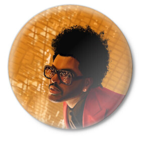 Значок с принтом After Hours - The Weeknd в Курске,  металл | круглая форма, металлическая застежка в виде булавки | blinding lights | music | pop | star boy | the weekend | the weeknd | музыка | уикенд