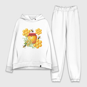 Женский костюм хлопок Oversize с принтом Пчелки и мёд в Курске,  |  | здоровье | мед | насекомые | природа | пчелы | цветы