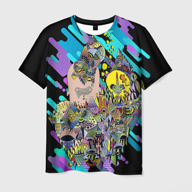 Мужская футболка 3D с принтом Абстракционизм в Курске, 100% полиэфир | прямой крой, круглый вырез горловины, длина до линии бедер | абстракция | взаимосвязь | геометрия | дружба | природа