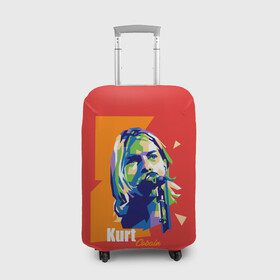 Чехол для чемодана 3D с принтом Kurt Cobain в Курске, 86% полиэфир, 14% спандекс | двустороннее нанесение принта, прорези для ручек и колес | alternative | kurt cobain | metall | music | nirvana | rock | альтернатива | курт кобейн | курт кобэйн | металл | музыка | нирвана | нирванна | рок