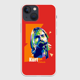 Чехол для iPhone 13 mini с принтом Kurt Cobain в Курске,  |  | alternative | kurt cobain | metall | music | nirvana | rock | альтернатива | курт кобейн | курт кобэйн | металл | музыка | нирвана | нирванна | рок