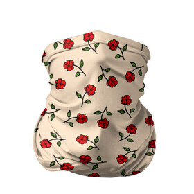 Бандана-труба 3D с принтом Прованс из роз в Курске, 100% полиэстер, ткань с особыми свойствами — Activecool | плотность 150‒180 г/м2; хорошо тянется, но сохраняет форму | flowers | girls | red roses | roses | vintage | букет | бутоны | винтаж | девушкам | женщинам | красные розы | красные цветы | листья | нарисованные цветы | подарок | природа | прованс | розы | узор | цветочный принт