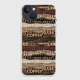 Чехол для iPhone 13 с принтом Кофе в Курске,  |  | americano | coffee | espresso | latte | nescafe | американо | бариста | бармен | капучино | кофе | кофевар | кофейные зерна | кофейня | кружка кофе | латте | макиато | моккачино | мокко | нескафе | чай | чашка кофе | шоколад