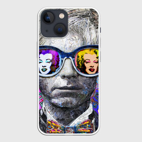 Чехол для iPhone 13 mini с принтом Andy Warhol (Энди Уорхол) в Курске,  |  | andy warhol | warhol | бабочка | берюзовая | бирюзовая мэрилин | галстук бабочка | картина | мерелин | мерлин | мэрелин | мэрилин | очки | портрет | уорхол | энди уорхол | эндрю уорхол