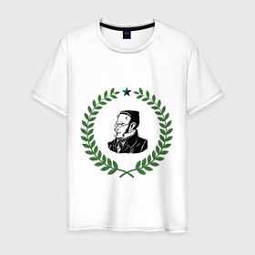 Мужская футболка хлопок с принтом Макс Штирнер в Курске, 100% хлопок | прямой крой, круглый вырез горловины, длина до линии бедер, слегка спущенное плечо. | anarchy | spook | stirner | анархизм | исторические личности | философы | штирнер