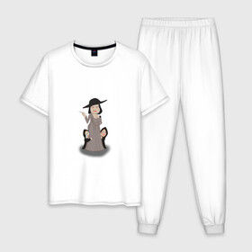 Мужская пижама хлопок с принтом Альсиной Димитреску в Курске, 100% хлопок | брюки и футболка прямого кроя, без карманов, на брюках мягкая резинка на поясе и по низу штанин
 | альсиной димитреску | белла | вампирша | данниэлла | женщина