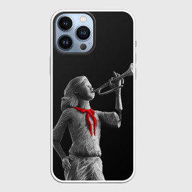 Чехол для iPhone 13 Pro Max с принтом Пищеблок в Курске,  |  | галстук | лагерь | памятник | пионер | пионерка | сериал | статуя | труба