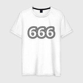 Мужская футболка хлопок с принтом 666 в Курске, 100% хлопок | прямой крой, круглый вырез горловины, длина до линии бедер, слегка спущенное плечо. | 666 | апокалипсис | дъявол | число | шесть