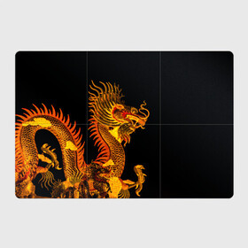 Магнитный плакат 3Х2 с принтом Золотой китайский дракон в Курске, Полимерный материал с магнитным слоем | 6 деталей размером 9*9 см | Тематика изображения на принте: азиатский дракон | дракон | золотой | золотой азиатский дракон | золотой дракон | золотой китайский дракон | золотой японский дракон | китайский дракон | японский дракон
