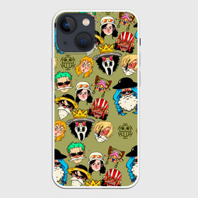 Чехол для iPhone 13 mini с принтом Персонажи One Piece. Большой куш в Курске,  |  | anime | manga | monkey d. luffy | one piece | аниме | большой куш | ван пис | вон пис | гол д. роджер | кайдо | король пиратов | луфи | луффи | манга | манки д. луффи | нами | нико робин | пират | портгас д. эйс | ророноа зоро