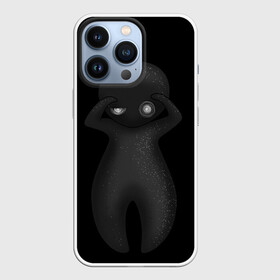 Чехол для iPhone 13 Pro с принтом Что в Курске,  |  | Тематика изображения на принте: cute | dark | gothic | monochrome | mork2028 | shadow | готический | милый | монохромный | морк2028 | тень | тьма | чёрно белый | эмоции
