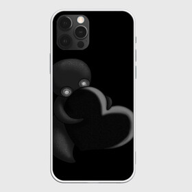 Чехол для iPhone 12 Pro Max с принтом Сердце в Курске, Силикон |  | black | dark | gothic | gray | heart | monochrome | mork2028 | shadow | готический | монохромный | морк2028 | сердце | серый | тень | тьма | чёрно белый | чёрный