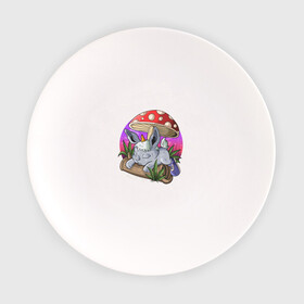 Тарелка с принтом Спящий зайчик в Курске, фарфор | диаметр - 210 мм
диаметр для нанесения принта - 120 мм | грибочек | зайченок | иллюстрация | крольченок | спящий