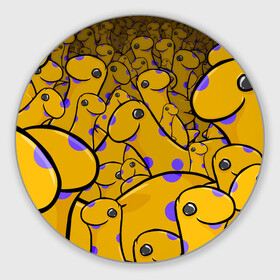 Коврик для мышки круглый с принтом Nessy в Курске, резина и полиэстер | круглая форма, изображение наносится на всю лицевую часть | Тематика изображения на принте: titanfall | баннер | милое | несси | рисованный