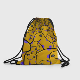 Рюкзак-мешок 3D с принтом Nessy в Курске, 100% полиэстер | плотность ткани — 200 г/м2, размер — 35 х 45 см; лямки — толстые шнурки, застежка на шнуровке, без карманов и подкладки | Тематика изображения на принте: titanfall | баннер | милое | несси | рисованный