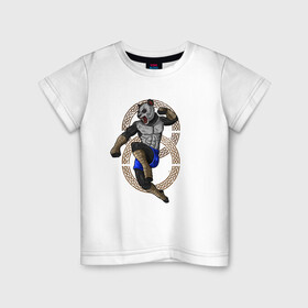 Детская футболка хлопок с принтом Тайская панда в Курске, 100% хлопок | круглый вырез горловины, полуприлегающий силуэт, длина до линии бедер | боец | бой | иллюстрация | муай тай | тайский бокс