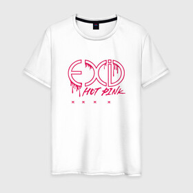 Мужская футболка хлопок с принтом EXID Hot Pink  в Курске, 100% хлопок | прямой крой, круглый вырез горловины, длина до линии бедер, слегка спущенное плечо. | 3racha | bts | bts idol | exid hot pink | ikon | kpop | stay gold | кейпоп | корейская музыка | корея | кпоп | поп