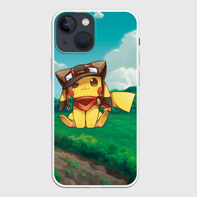 Чехол для iPhone 13 mini с принтом Пикачу летчик в Курске,  |  | anime | picachu | pikachu | аниме | милый | пика | пикачу | покебол | покемон