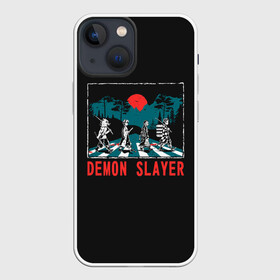 Чехол для iPhone 13 mini с принтом Demon slayer в Курске,  |  | anime | beatles | kimetsu no yaiba | аниме | анимэ | битлз | клинок рассекающий демонов