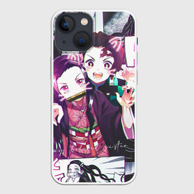 Чехол для iPhone 13 mini с принтом Семья Комадо в Курске,  |  | anime | kimetsu no yaiba | аниме | анимэ | клинок рассекающий демонов