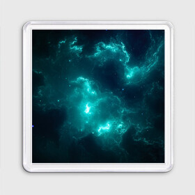 Магнит 55*55 с принтом Галактическое сияние в Курске, Пластик | Размер: 65*65 мм; Размер печати: 55*55 мм | арт | галактика | иллюстрация | млечный путь | сияние