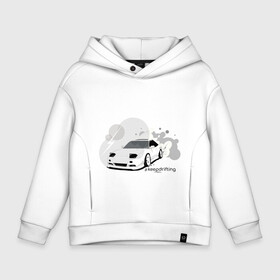 Детское худи Oversize хлопок с принтом Keep drifting  в Курске, френч-терри — 70% хлопок, 30% полиэстер. Мягкий теплый начес внутри —100% хлопок | боковые карманы, эластичные манжеты и нижняя кромка, капюшон на магнитной кнопке | 1jzgte | drift | jdm | jdmculture | nissan | sylvia | дрифт | ниссан | сильвия