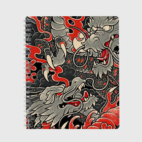 Тетрадь с принтом Китайский Дракон, China Dragon в Курске, 100% бумага | 48 листов, плотность листов — 60 г/м2, плотность картонной обложки — 250 г/м2. Листы скреплены сбоку удобной пружинной спиралью. Уголки страниц и обложки скругленные. Цвет линий — светло-серый
 | Тематика изображения на принте: chinese dragon | dhina dragon | dragon | азиатский дракон | восточный дракон | дракон | китайские драконы | китайский дракон | красный дракон | традиционный китайский дракон | японский дракон
