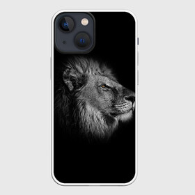 Чехол для iPhone 13 mini с принтом Гордый лев в Курске,  |  | взгляд | грива | зверь | кот | кошка | лев | мудрость | профиль | царь