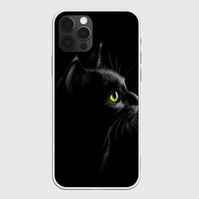 Чехол для iPhone 12 Pro Max с принтом Черный кот в Курске, Силикон |  | взгляд | глаза | киса | киска | кот | котик | котяра | профиль | пушистый | усы