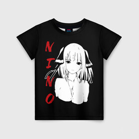 Детская футболка 3D с принтом NINO SF 3D в Курске, 100% гипоаллергенный полиэфир | прямой крой, круглый вырез горловины, длина до линии бедер, чуть спущенное плечо, ткань немного тянется | бело красный | глаза | лицо | нино | смотрит