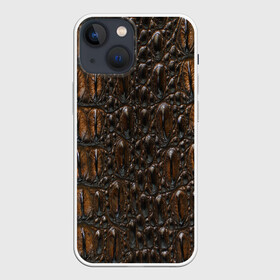 Чехол для iPhone 13 mini с принтом Рептилоид в Курске,  |  | берегите природу | кожа | корокодил