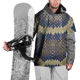 Накидка на куртку 3D с принтом Рептилоид. Змея в Курске, 100% полиэстер |  | берегите природу | змея | кожа | экология