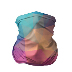 Бандана-труба 3D с принтом Цветные полигоны - Градиент в Курске, 100% полиэстер, ткань с особыми свойствами — Activecool | плотность 150‒180 г/м2; хорошо тянется, но сохраняет форму | color | geometry | gradient | polygon | геометрия | градиент | полигон | цвет