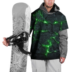 Накидка на куртку 3D с принтом ЗЕЛЁНОЕ ИЗЛУЧЕНИЕ в Курске, 100% полиэстер |  | Тематика изображения на принте: иллюстрация | камни | неон | свечение | текстура | трещина | щель